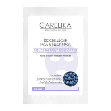 CARELIKA Biocellulose Face&Neck Mask (with Blueberry) 18ml